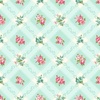 Henry Glass Serene Garden Trellis Florals Aqua