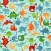 Andover Fabrics Dino Friends Fitted Scatter Blue