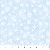 Northcott Father Christmas Mini Snowflakes Light Blue