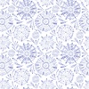 P&B Textiles Peacock Serenade Feather Mandalas White/Purple