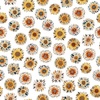 QT Fabrics Poultry in Motion 108 Inch Wide Backing Fabric Sunflowers White