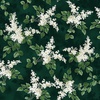 Hoffman Fabrics Fly Freely Flower Sprays Deep Emerald/Silver