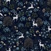 Studio E Fabrics Ashdown Forest Deer Scenic Midnight Blue