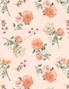 Wilmington Prints Peach Whispers Bouquet Toss Coral
