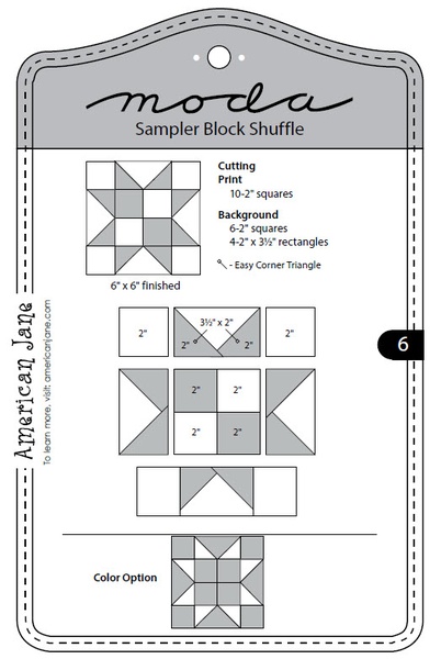 Moda Sampler Block Shuffle - Block 6