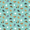 Clothworks Simple Life Chickens Mint