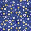 Clothworks Faith Tossed Flowers Royal Blue