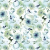 P&B Textiles Whisper Song Watercolor Floral Blue Green