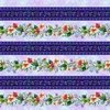 Henry Glass Down the Fairy Path Small Border Stripe Lilac/Royal