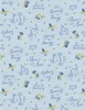 Wilmington Prints Blossom Blues Text Light Blue