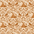 P&B Textiles Hocus Pocus Witch Hat Damask Cream/Orange