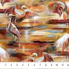 Northcott Tranquil Tides  Egrets Ochre/Multi