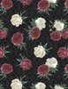Wilmington Prints Crimson Blooms Tossed Florals Black