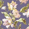 Maywood Studio Grand Entrance Scrolling Tulips Metallic Dark Purple