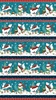 Northcott Woodland Wishes Border Stripe Teal/Multi