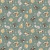 Windham Fabrics Petal and Purr Feline Friends Sage