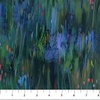 Northcott Lotus Large Brushstrokes Dark Green/Multi