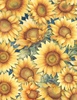 Wilmington Prints Sunspell Packed Sunflowers Blue