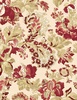 Wilmington Prints Crimson Majesty Large Floral Cream