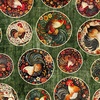 QT Fabrics Rule the Roost Rooster Medallions Forest