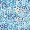 Anthology Fabrics Moody Blue Baliscapes Batik Styled Flower White