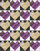 Splotch Graffiti Hearts Free Quilt Pattern