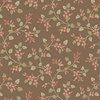 Andover Fabrics Cocoa Pink Flower Vine Clay