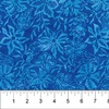 Northcott Banyan Batiks Garden Party Floral Leaf Toss Turquoise