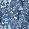 Lewis and Irene Fabrics The Secret Winter Garden Flannel Secret Garden Nordic Blue