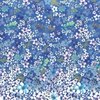 Benartex Metallic Impressions Meadow Cobalt