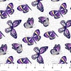 Northcott Tulip Garden Butterflies White/Multi