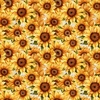 QT Fabrics Sunflower Serenade Packed Sunflowers White
