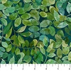 Northcott Luscious Packed Leaves Teal Multi