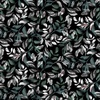 P&B Textiles Moon Flower Allover Leaves Black