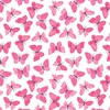 Riley Blake Designs Strength In Pink Butterflies White
