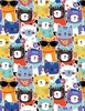Wilmington Prints Fe-Line Frisky Packed Cats Multi