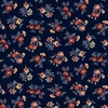Timeless Treasures Victory Garden Small Vintage Florals Navy