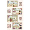 Clothworks Wine Tasting Placemat Panel Light Cream