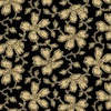 Andover Fabrics Carolina Vermicular Floral Black