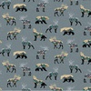 Benartex Into the Wild Wildlife Allover Grey/Multi