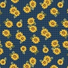 Benartex Heartland Field Sunflowers Dark Blue