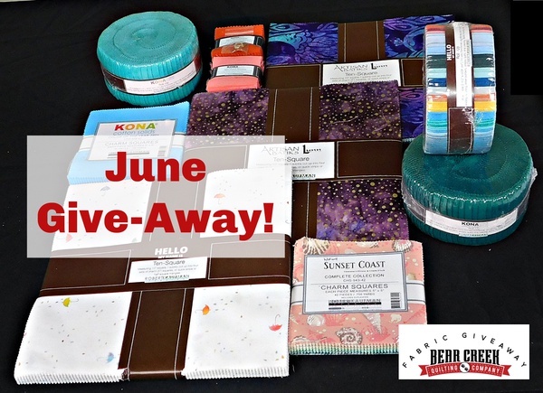 Bear Creek Quilting Company June Fabric Give-Away