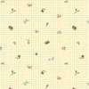 P&B Textiles Bunnies and Blooms Tossed Floral on Gingham Yellow