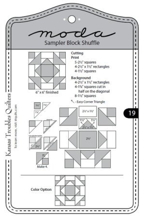 Moda Sampler Block Shuffle - Block 19
