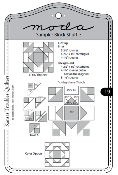Moda Sampler Block Shuffle - Block 19