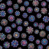 QT Fabrics Night Flight Stained Glass Medallions Black