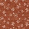 Clothworks Snow Mountain Flannel Snowflakes Dark Rust