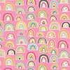 Andover Fabrics In the Jungle Rainbows Pink