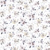 P&B Textiles Meadow At Dusk Flower Toss White