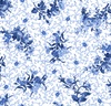 Maywood Studio Blue Belle Floral With Scroll White